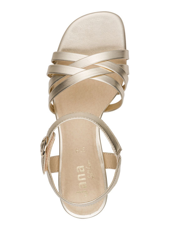 Goldene Damen Sandalen