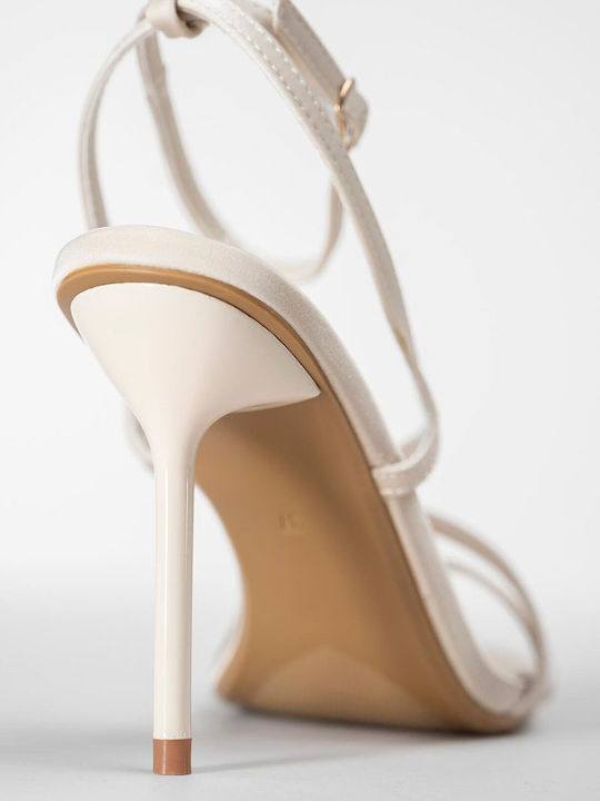 Fabric Women's Sandals Beige