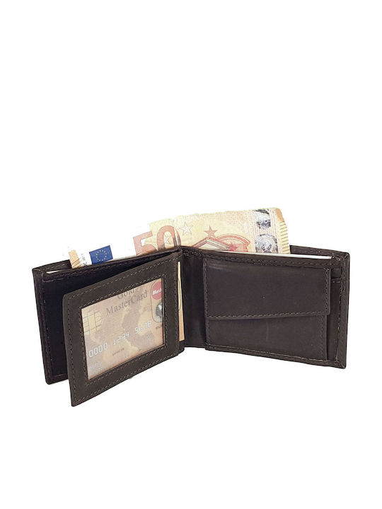 Δερμάτινο Ανδρικό Πορτοφόλι Ταξιδίου με RFID Καφέ