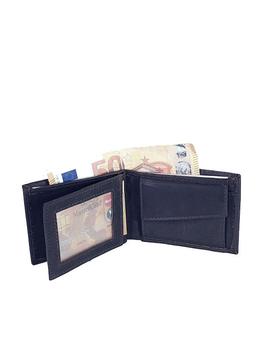 Δερμάτινο Ανδρικό Πορτοφόλι Ταξιδίου με RFID Μπλε