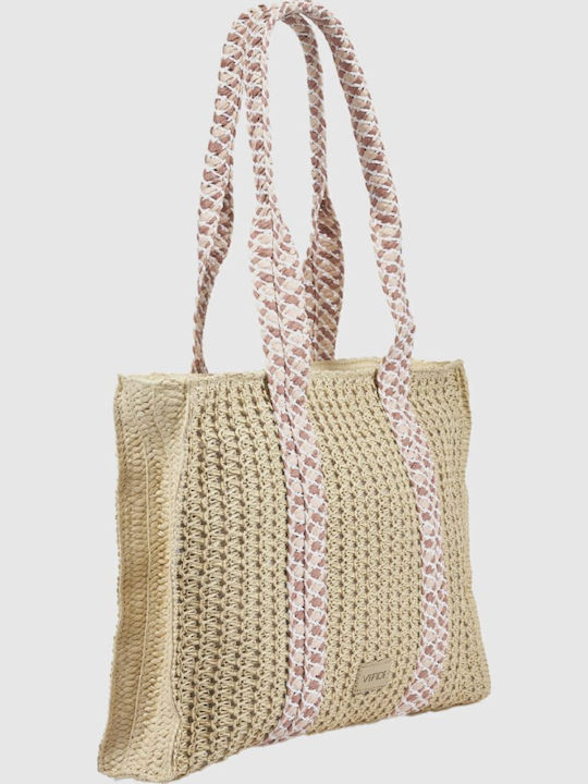 Verde Geantă De Plajă Din Wicker Roz