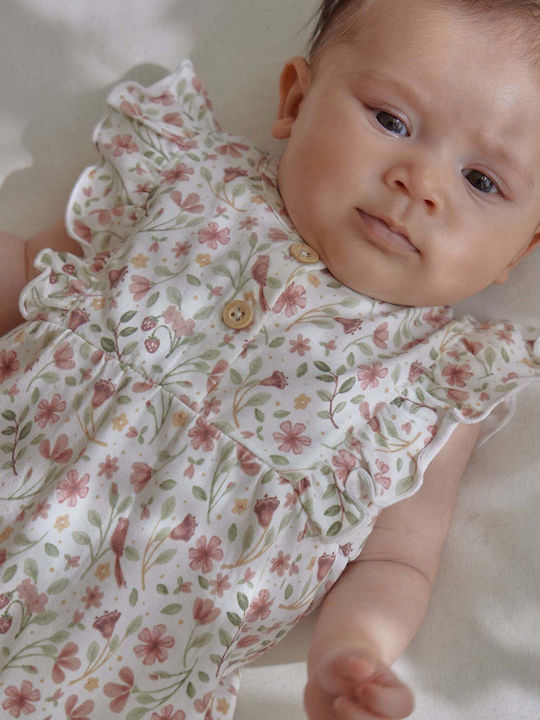 Kids Fabric Dungarees White