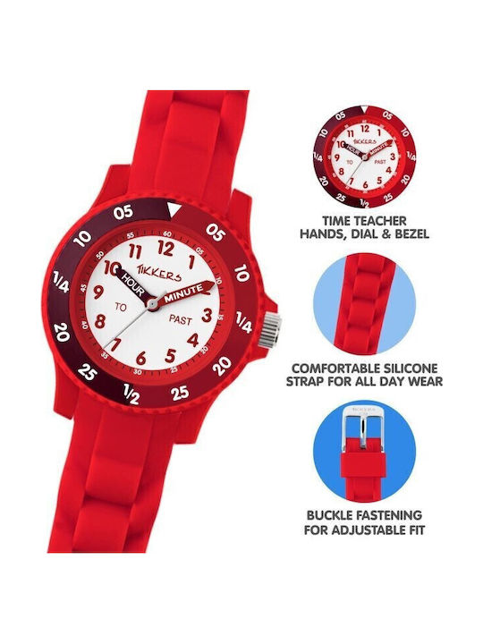 Tikkers Kids Analog Watch Red