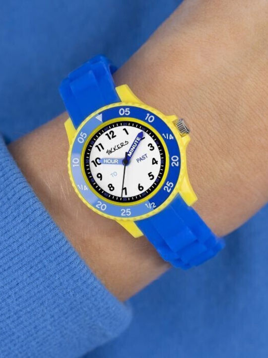 Tikkers Analog Kids Watch 30mm Blue with Silicone Strap