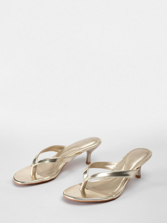 Fabric Women's Sandals Gold