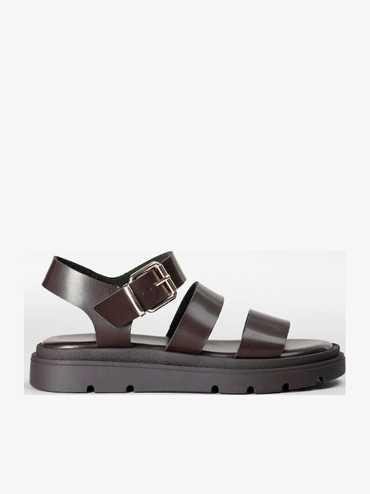 Women's Flat Sandals Flatforms Brown