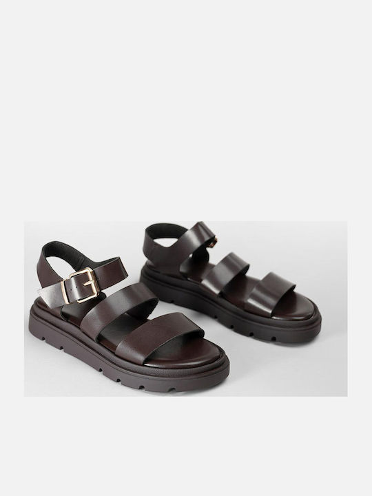 Women's Flat Sandals Flatforms Brown