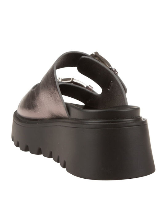 Sommer Damenplattformen Silber