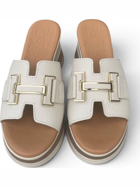 Summer Women's Platforms in White Slipper Style