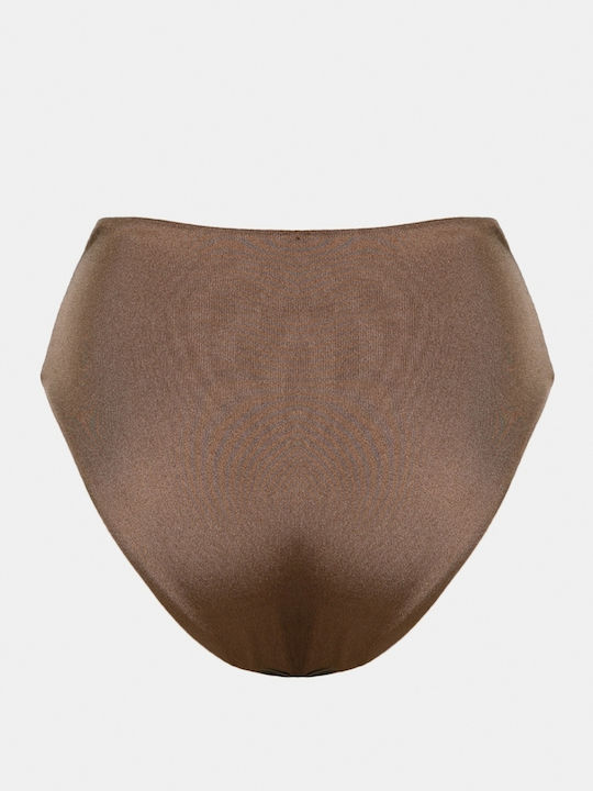 Bikinihosen Slip Hohe Taille Braune