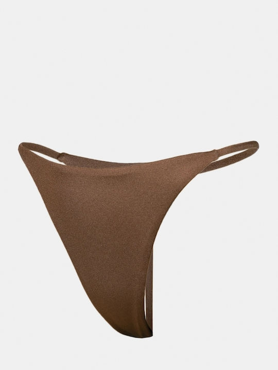 Bikinihosen String Braun