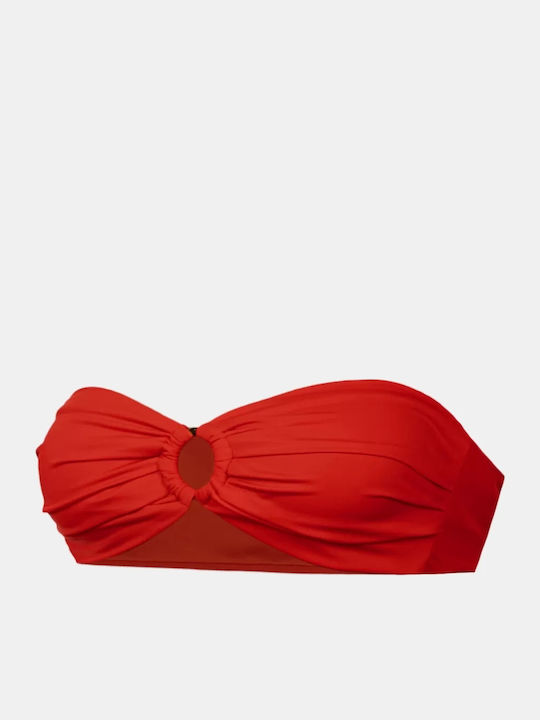 Strapless Bikini Top Red