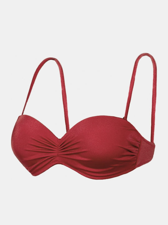Strapless Bikini Top B Cup Burgundy BP2456-409