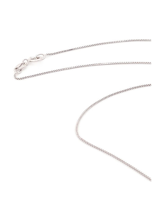 Women's White Gold 18K Cross with Chain