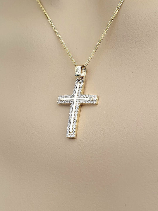 Papadopoulos Gold Women's Gold Cross 14K Without Chain K14.88922