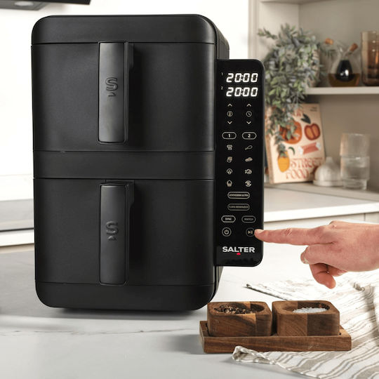 Salter Air Fryer With Double Removable Container 9l Black EK4548