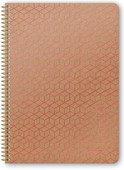 Logigraf Spiral Ruled Notebooks B5 120 Sheets 4 Subjects Wirelock Beige 6 Pieces