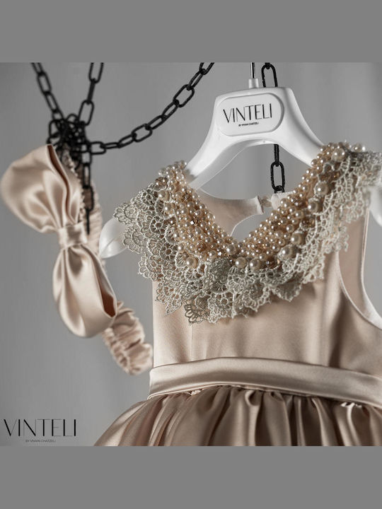 Vinteli Rochie Bej De Botez