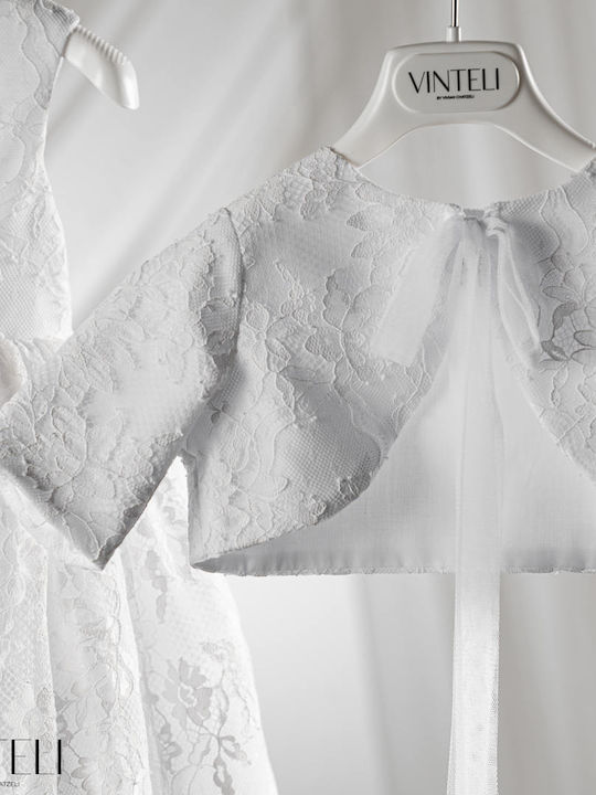 Vinteli White Baptism Cardigan ZK-6503