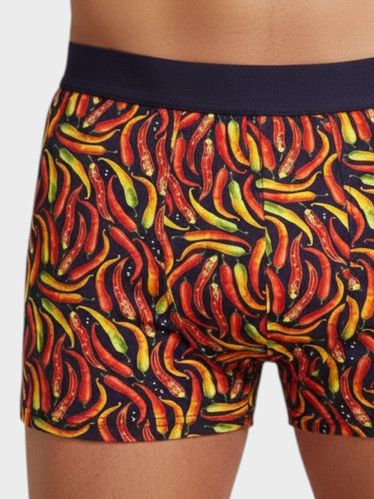 Herren Boxershorts Lila mit Mustern