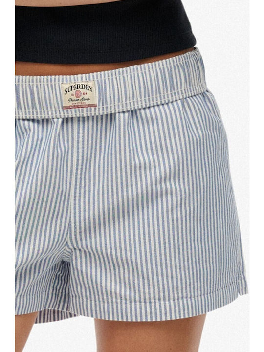 Women's Shorts Azure Blue-stripe Oxford