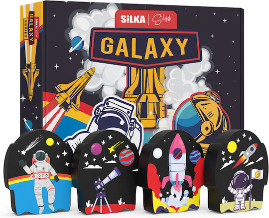 Radiere Silka Box Pentru Creion Fără Reziduu 36 Bucăți/Ambalaj Silka Galaxy Design Spațial