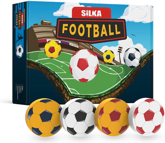 Radiere Silka Cutie Pentru Creion Fără Reziduu 36 Bucăți Cutie Silka Formă De Minge De Fotbal Design Rotund Aso