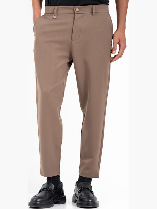 Pantaloni Barbati Chino Elastic Cu Linie Straight Fanco