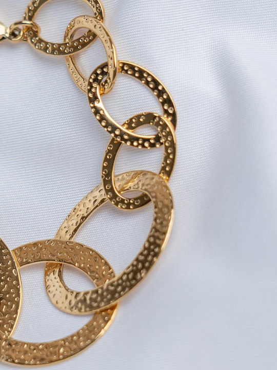 Late Again Women's Bracelet Made of Gold Plated Stainless Steel 20.5cm