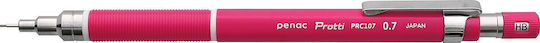Penac Creion Mecanic Profesional Penac Protti Prc-107 0,7mm Corp Metalic Vârf Retractabil Roșu