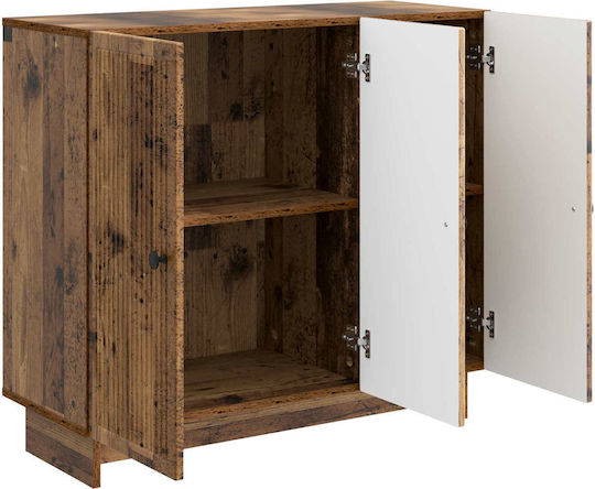 vidaXL Sideboard aus Holz & Metall Braune 89x34.5x80cm