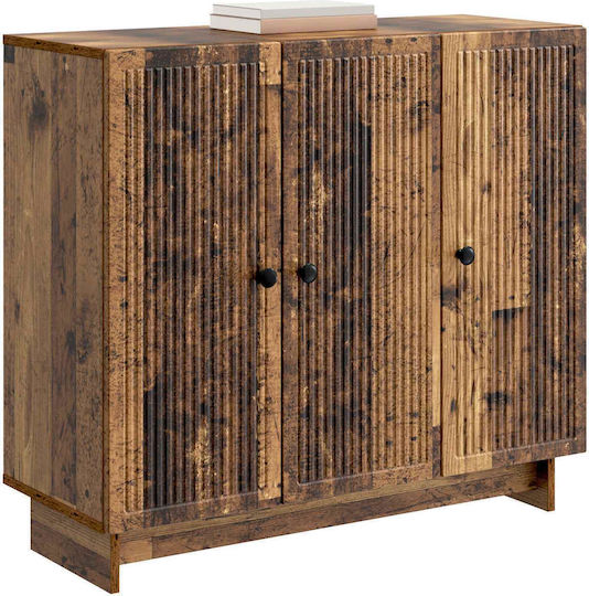vidaXL Sideboard aus Holz & Metall Braune 89x34.5x80cm