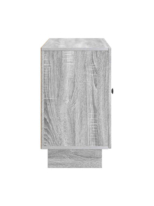 Wooden Sideboard with Drawers Gray Sonoma 89x34.5x60cm