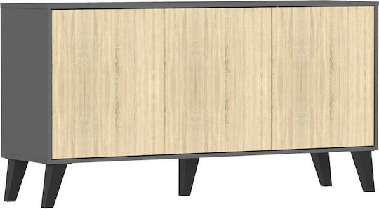 Billie Holz Sideboard Anthrazit 149x40x77cm