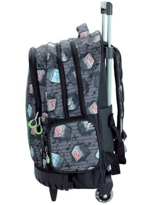 Gim School Trolley Bag Elementary Multicolour with Water Bottle Holder 27 Litre