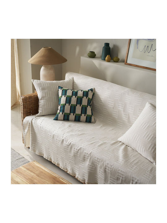 Gofis Home Calyra Ριχτάρι Πολυθρόνας Ζακάρ 180x175εκ. Natural Beige