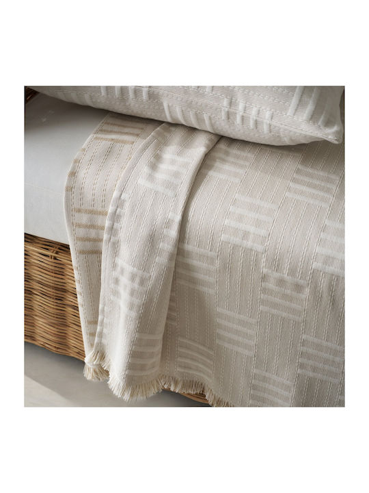 Gofis Home Calyra Ριχτάρι Πολυθρόνας Ζακάρ 180x175εκ. Natural Beige