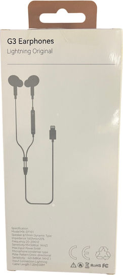 Moxom MX-EP101 In-ear Handsfree Ακουστικά με Βύσμα Lightning