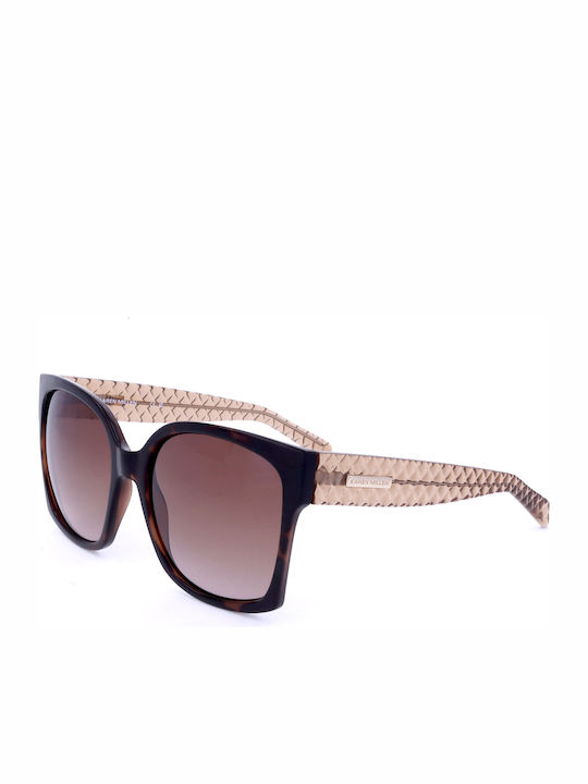 Karen Millen Γυαλιά Ηλίου Καφέ με Σκελετό Karen Millen Γυαλιά Ηλίου Καφέ με Σκελετό