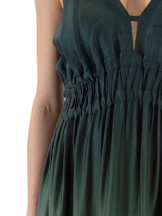 Summer Maxi Dress for Wedding Christening Green