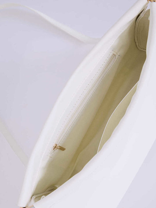 Celestino Γυναικεία Τσάντα Clutch Αποσπώμενο Λουρί Εκρού