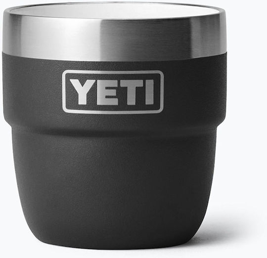 Yeti Rambler Becher Thermosflasche Rostfreier Stahl BPA-frei 118ml Schwarz