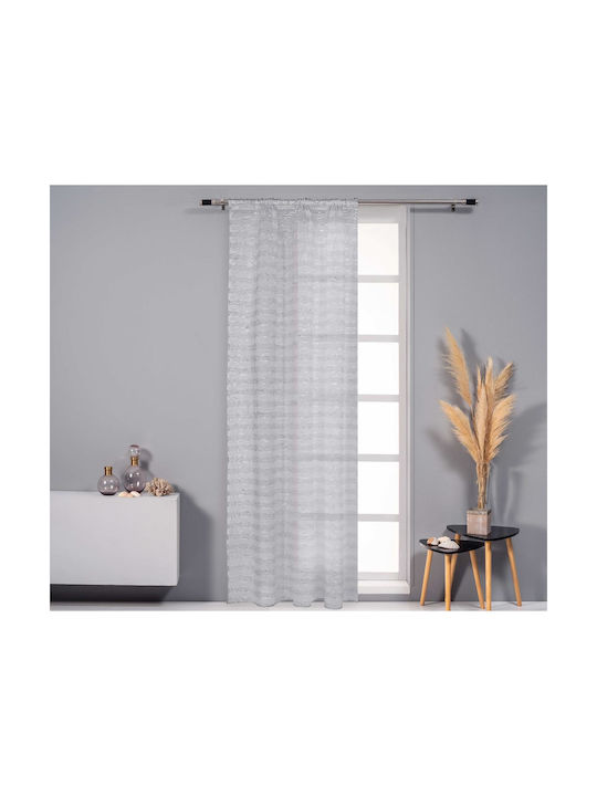 Κουρτίνα με Τούνελ Curtain Grey 140x260εκ.