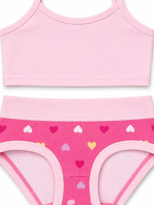 Cotonella Set Kids Training Bras Pink
