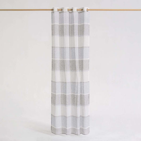 Κουρτίνα με Τρουκς Curtain Gray 140x260εκ.