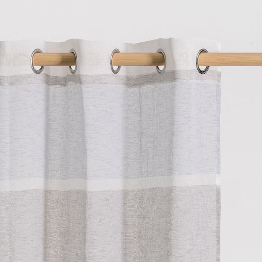 Κουρτίνα με Τρουκς Curtain Gray 140x260εκ.