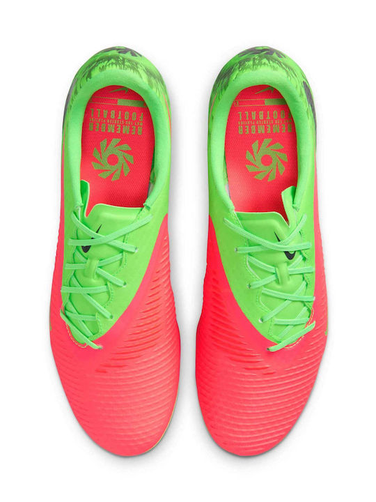 Nike Phantom 6 Low Academy Erling Haaland Футболни Обувки с Бутони Хот Пънч / Зелен Страйк / Черен