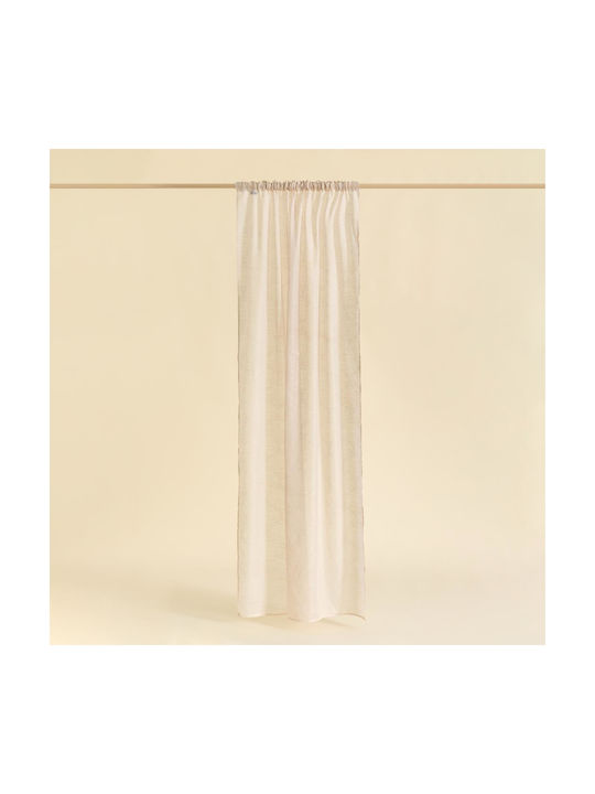 Curtain With Tunnel Beige 140x270cm