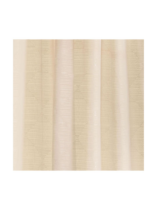 Curtain With Tunnel Beige 140x270cm
