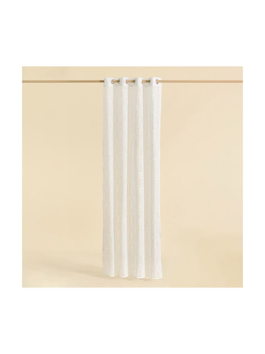Κουρτίνα με Τρουκς White 140x260εκ.